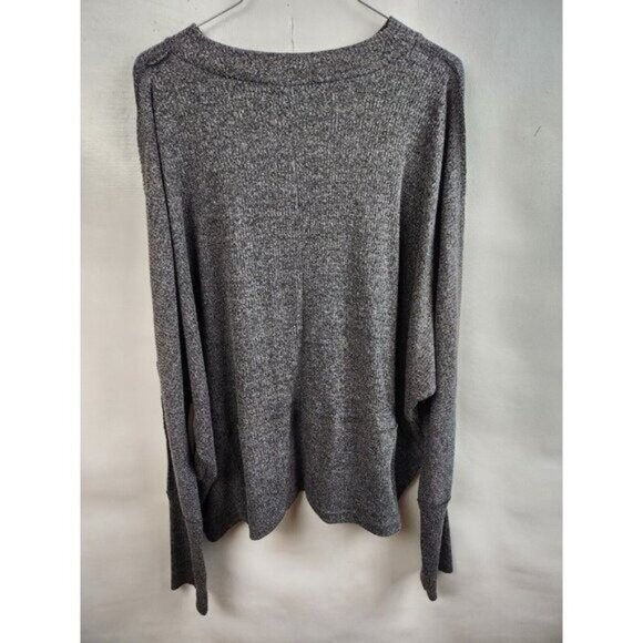 Suzanne Betro Womens BOHO Tunic Top Size 2X Gray Long Sleeve Minimalist Casual - Picture 8 of 10